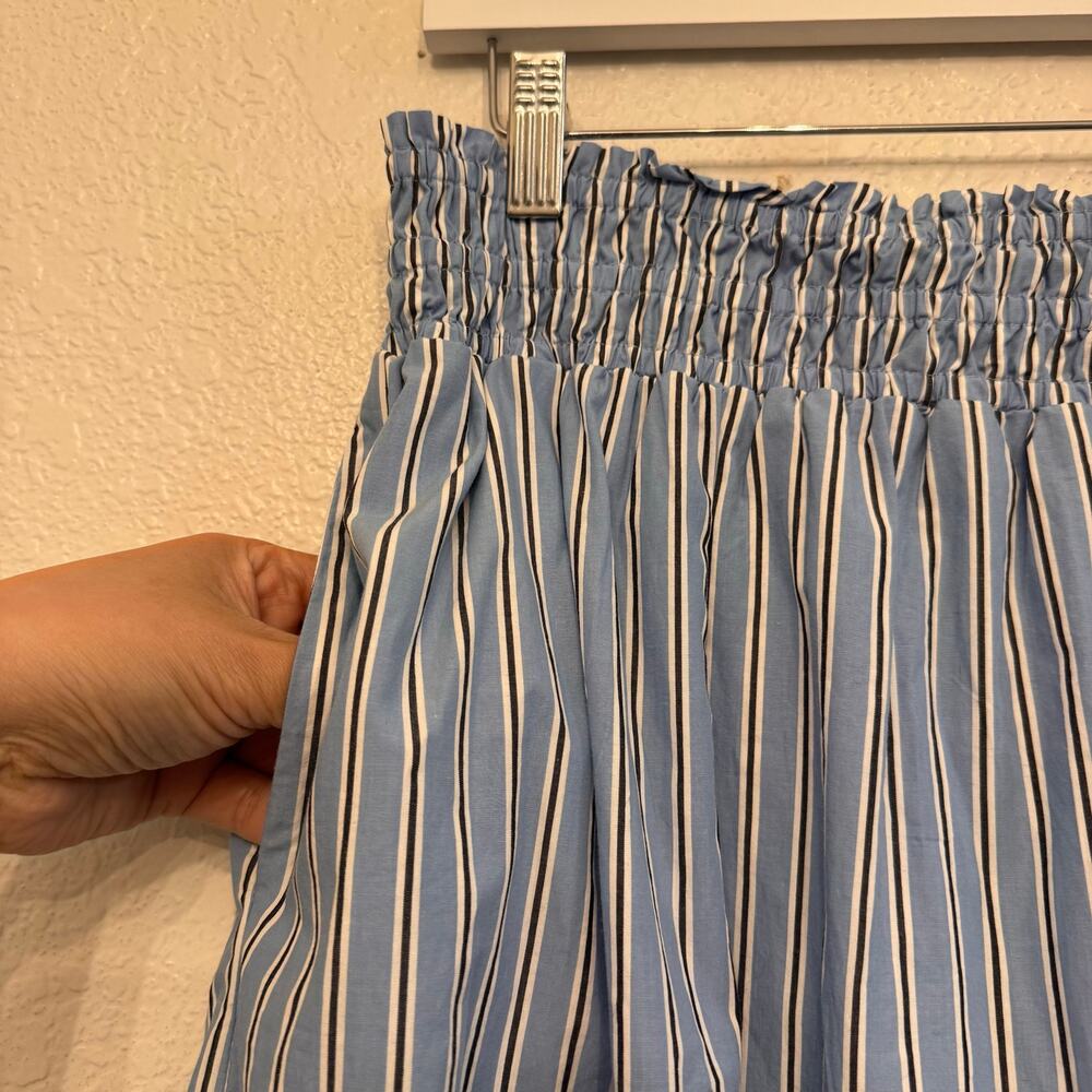 Quince 100% Organic Cotton Poplin Tiered Maxi Skirt Size Large Preppy Coastal - Picture 6 of 10